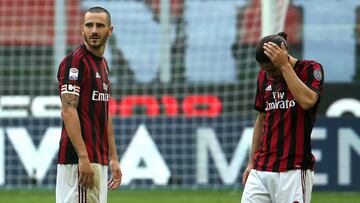 AC Milan drop more points and have Bonucci sent off