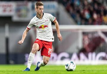 Dani Olmo, en un partido con el Leipzig.