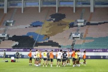 Entrenamiento en Guangzhou.