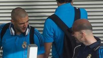 Benzema y Zidane, ayer.