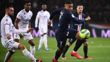 Mbappe, contra el Lyon.