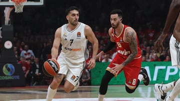 Facundo Campazzo, frente a Luca Vildoza.