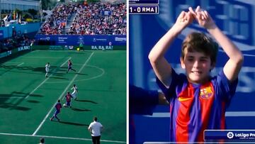 El increíble golazo 'a lo Messi' de Gavi le metió al Real Madrid con solo 12 años