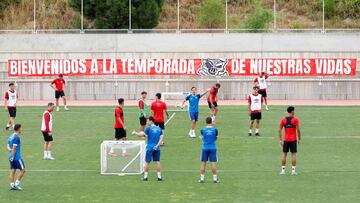 Iñigo Pérez, el primer día de entrenamientos.