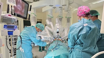Operaci¨®n con cirug¨ªa rob¨®tica en el Hospital 12 de Octubre de Madrid