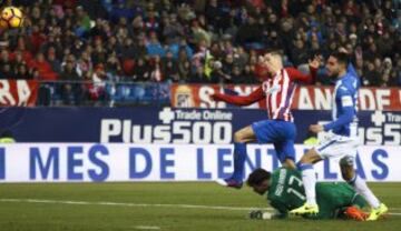 Fernando Torres marca el 2-0 para el Atlético de Madrid ante el Leganés. 