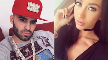 Im&aacute;genes de Jes&eacute; Rodr&iacute;guez y de Aurah Ruiz posando, el futbolista con gorra