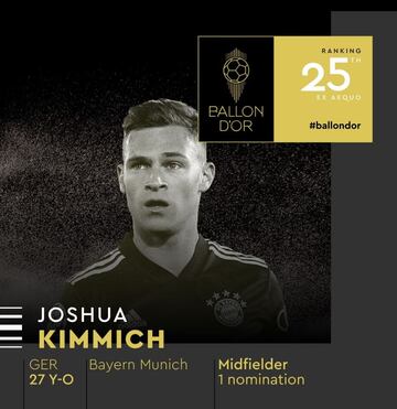 Joshua Kimmich, mediocentro alemán de 27 años que juega en el Bayern Munich.