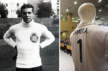 Uno de los mejores porteros de todos los tiempos y el jugador más universal del Espanyol, debutó con solo 15 años, en 1916, y siguió en el club hasta que en 1922 se lo llevó el Barcelona. Volvió en 1925, conquistó la Copa de España de 1929 y fue traspasado un año más tarde por 100.000 pesetas al Madrid. “1-0 y Zamora de portero” o “hay dos porteros: Zamora en la tierra y San Pedro en el cielo” son dos frases que dan muestra de su grandeza.