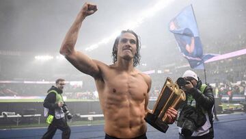 El delantero uruguayo Edinson Cavani, principal objetivo del Benfica de Jorge Jesus para la próxima temporada.