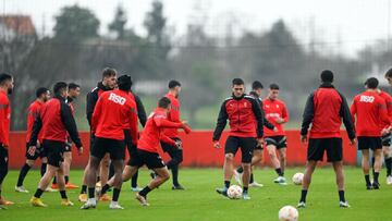 01.01.2023 PRIMER ENTRENAMIENTO DEL AÑO DEL SPORTING, PREPARANDO EL DUELO EN LA COPA DEL REY FRENTE AL RAYO VALLECANO.