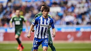 Vitoria, northern Spain, Saturday, March, 09, 2019. Takashi Inui during the Spanish La Liga soccer match between Deportivo Alaves and S.D Eibar at Mendizorroza stadium.