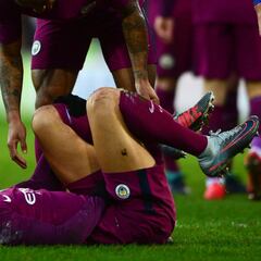 Sane out 'for a while', says Manchester City boss Guardiola