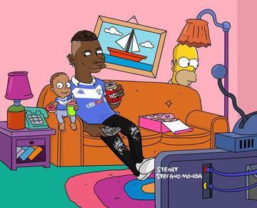 Así se ven los cracks del fútbol en los Simpsons