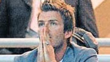 Becks vió el partido desde un palco
