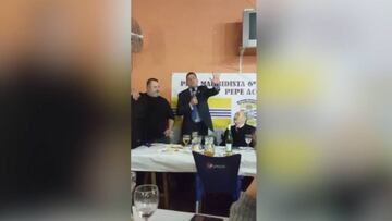 La arenga de Roncero sobre Cristiano en la peña de Isla Cristina