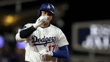 May 30, 2025; Los Angeles, California, USA; Los Angeles Dodgers designated hitter Shohei Ohtani (17) rounds the bases after hitting a home run during the sixth inning against the New York Yankees at Dodger Stadium. Mandatory Credit: Jason Parkhurst-Imagn Images