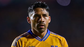 Javier Aquino of Tigres during the 2nd round match between Tigres UANL and FC Juarez as part of the Liga BBVA MX, Torneo Apertura 2025 at Universitario Stadium, on July 19, 2025 in Monterrey, Nuevo Leon, Mexico.