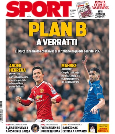 Portada de 'Sport' del jueves 29 de junio de 2017.