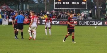 Chicharito, en la Florida Cup ante Santa Fe.