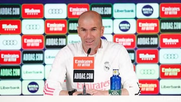 Zinedine Zidane, entrenador del Real Madrid, en rueda de prensa.