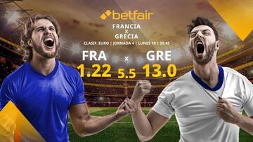 Francia vs. Grecia: alineaciones, horario, TV, estadísticas y pronósticos