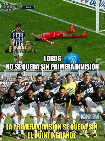 Los memes dicen adiós a Lobos BUAP en la Liga MX