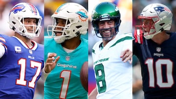 The Bills start as favorites to win the AFC East crown, but they will have a battle with Rodgers’ Jets and Tua’s Dolphins.