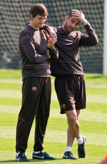 Con Guardiola en el 2009.