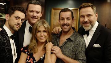 Luis Gerardo M&eacute;ndez, Jennifer Aniston y Adam Sandler