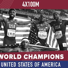 EE UU y Jamaica reinan en el relevo corto con dobletes