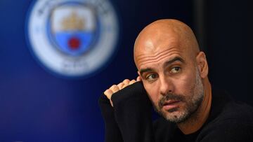 El entrenador espa&ntilde;ol del Manchester City, Pep Guardiola.