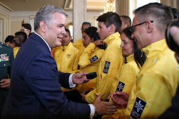 El Presidente de la República, Iván Duque, entregó el Pabellón Nacional a los deportistas de la delegación colombiana, encabezada por el boxeador Yuberjén Martínez, que estarán en los Juegos Panamericanos de Lima 2019, a llevarse a cabo del 26 de julio al 11 de agosto.