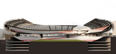 El proyecto del nuevo estadio de Vallecas propone un recinto moderno y funcional sin renunciar al barrio. Las imágenes muestran cómo la reorientación y el rediseño permitirían integrar el campo en el mismo corazón urbano que siempre lo ha acogido.