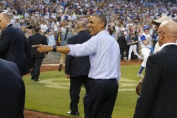 Barack Obama is a big baseball fan and was present at the annual match between democrats and republicans from Congress in June 2015.