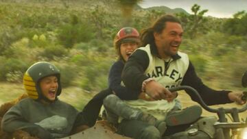 Jason Momoa construye una moto para sus hijos y cumple el sue?o de su vida