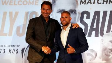 Billy Joe Saunders y Eddie Hearn.