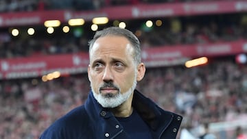 Pellegrino Matarazzo, entrenador de la Real Sociedad, en San Mamés.