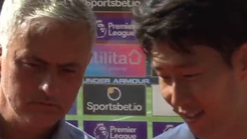 Mourinho interrumpe la entrevista de Son con su humor