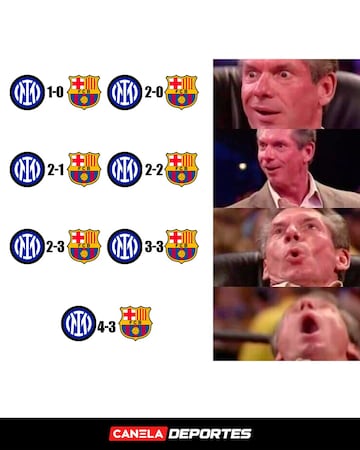 Los mejores memes de la eliminatoria de infarto entre el Inter y el Barcelona