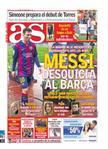 Las portadas de AS de enero