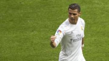 Cristiano celebra su gol ante el Eibar. 