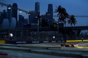 Fernando Alonso durante la clasificación del GP de Singapur. 