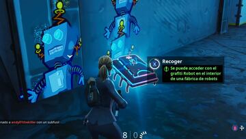 Fortnite Battle Royale: cómo conseguir el Fortbyte #52 con el grafiti Robot en el interior de una fábrica de robots