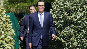 U.S. Treasury Secretary Steven Mnuchin walks towards the White House in Washington, U.S., July 9, 2020. REUTERS/Kevin Lamarque