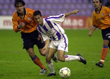 Pasó por todos los equipos del Real Valladolid en las dos temporadas que estuvo cedido (1999-00 y 2001-02).