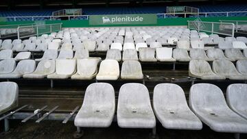 Así está la Preferencia Sur de El Sardinero, estadio del Racing.
