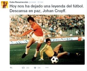 El mundo del deporte despide a Johan Cruyff en las redes sociales