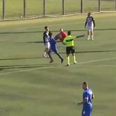 Simeone-style 'balls' celebration earns Italian footballer red card