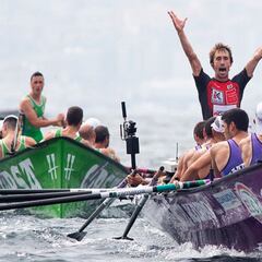 Hondarribia y Santurtzi, favoritas en La Concha con cinco traineras en 9 segundos